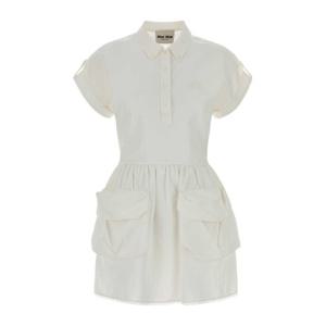 미우미우 코튼 리넨 블렌드 미니 원피스 MF6142SOOO163M F0009