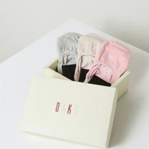 [닥스핸드백] 면혼방 솔리드 페이크삭스 3족세트 DBSS6E081BK