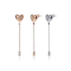 [루브르파리] 14k G.F 엘로티 하트 드롭 귀걸이 EA3151