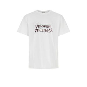 23FW 알렉산더 맥퀸 화이트 코튼 오버사이즈 t 셔츠 710994QTZ390900 TP571991986