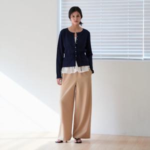 플라스틱아일랜드  사이드 레이스 트리밍 밴딩 팬츠 (PS7OP301)