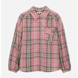 [써스데이아일랜드](T258MBL241W)오버핏 풀오픈 체크 셔츠