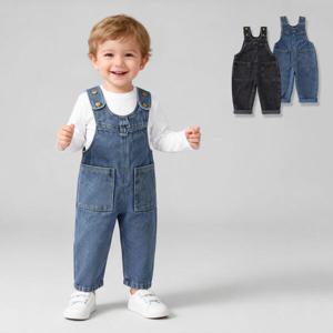 아트박스/엠케이 워싱롤업 남아여아 데님 멜빵팬츠 206081