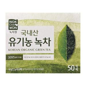 순수녹차 녹차원 유기농 녹차 50티백 X2