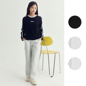 탑텐키즈 MKF1PT2202 여아 더블니트 카고 와이드 스웨트팬츠