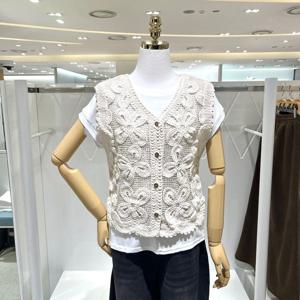 [밸리걸] 플라워 크로셰 니트 베스트 619430