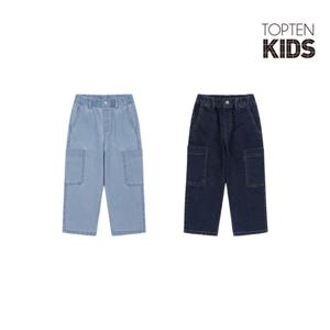 [탑텐키즈]MKF1DP3111 공용) 에코 배기 카고 데님 팬츠