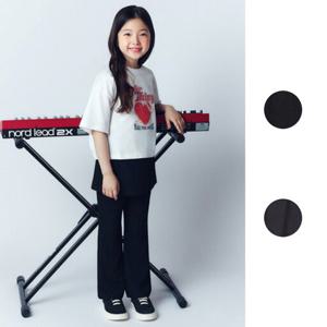 탑텐키즈 MKF3PT2202 여아 크링클 스커트 레이어드 부츠컷 팬츠