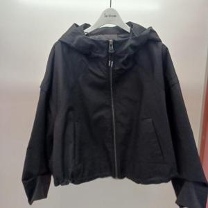 Latium HC06 숏크롭 팔뚝품편한 이중카라후드 집업 가오리 점퍼 T2651jp01B1