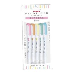 제브라 마일드라이너 5색 세트 WKT7-5C(1.4mm4.0mm)