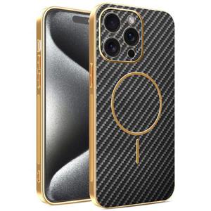 아이폰13 프로 맥스 맥세이프 고급 카본패턴 도금 프레임 케이스
