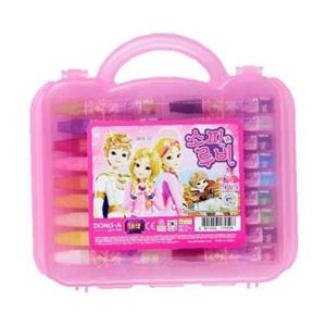 동아 크레파스 18색 여아용 분홍 캐릭터랜덤 (1개)