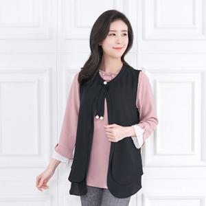 [모슬린]엄마옷 너하나로 조끼 613FGH374 마담/중년여성/빅사이