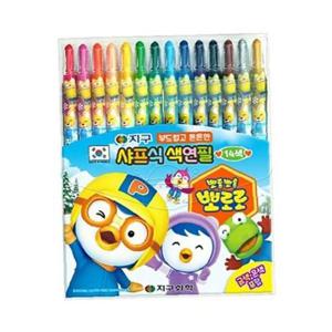 지구화학 샤프식색연필 뽀로로 14색 돌돌이색연필 (1개)