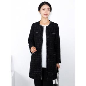 [모슬린]엄마옷 롱라운드 트위드자켓 613FGH592 마담/중년여성/