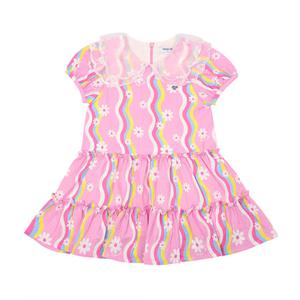 프렌치캣8 핑크 물결나염 원피스 (Q52DCO160P1)