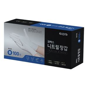 코멕스 니트릴장갑 화이트 M(중) 100매