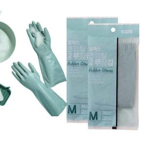 코멕스 면코팅 고무장갑 민트 M(중) X 2개