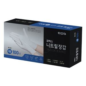 코멕스 니트릴장갑 화이트 L(대) 100매