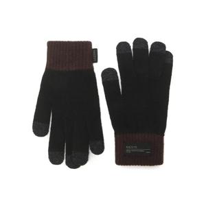 [헤지스ACC]HJGV2F850_블랙 컬러배색 울캐시미어혼방 장갑