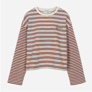 [써스데이아일랜드](T262MST906W)스트라이프 크롭 스 셔츠