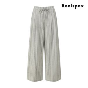 [보니스팍스(여성의류)]스트라이프 허리끈 롱 팬츠 XQ2PT010M0
