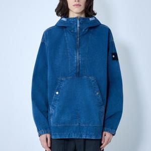 26 SS 스톤 아일랜드 와펜 패치 슬리브 데님 후드 아노락 자켓 L1S144100005 S0J19 V002