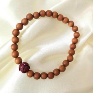 염주팔찌 복숭아나무 연꽃 조각 염주 팔찌 6mm