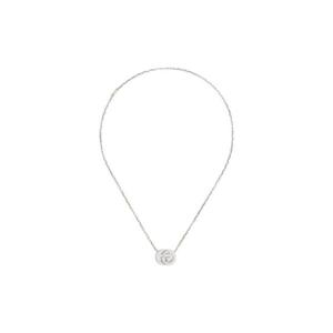 구찌 인터로킹 펜던트 네클리스 925 스털링 실버 853964-J8400-0818