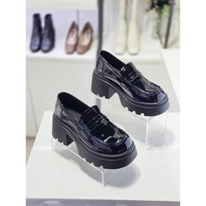 세레스 세이브존03 여성 에나멜 베이직 스퀘어토 경량 통굽 로퍼 7cm AQSRD-87A-7