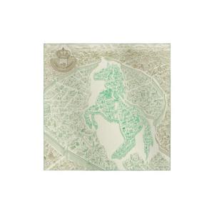 에르메스 라 누벨 시테 카빌리에레 숄 140 캐시미어 실크   블랑 베르 비프 카키 H244273S08