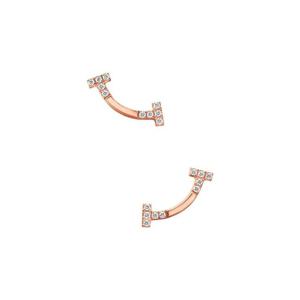 티파니 앤 코 티파니 T 스마일 미니 이어링 로즈 골드 다이아몬드 75533357