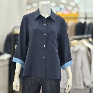 [레노마레이디]소매 배색 셔츠 R2H11WST010