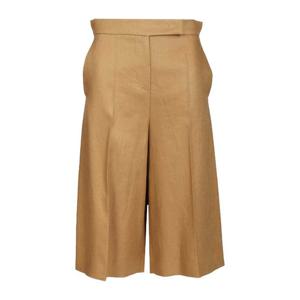 막스마라 하이웨이스트 와이드 리넨 트윌 버뮤다 쇼츠 26111310