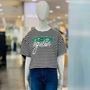 [클리지]라운드 반팔 박스핏 스탁맨투맨 CQ3WTS14