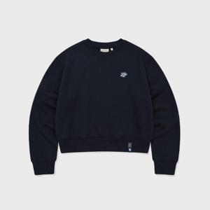 M 와키윌리긴팔티 CQK WA2601CR51DN 우먼스 릴리와펜 크롭 맨투맨 네이비