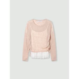 [코인코즈]리본셔링 레이스장식 니트_CC6SP672