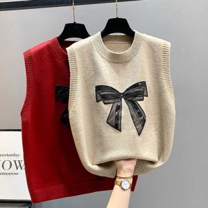 ATMARK 리본포인라운드니트베스트_AA61VT004G