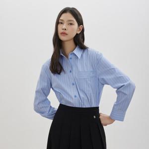 [씨씨콜렉트] 자수 포인트 스트라이프 셔츠_C261MSC007