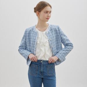 [씨씨콜렉트] (SET-UP)칼라리스 트리밍 트위드 자켓_C261MSF203