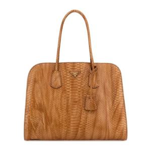 프라다 오렌지 가죽 파이톤 토트백 1BG6052C3A F0018