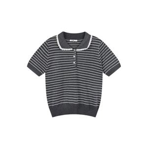 [랩]레이스장식카라 반팔 니트(AS1KHS23)