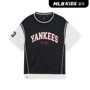 [MLB키즈 공식]26SS 스포티브 바시티 레이어드 티셔츠 NY (Black) 7ATSV0363-50BKS