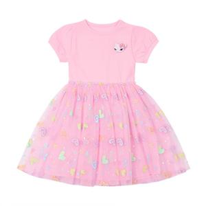 프렌치캣8 핑크 샤 배색 원피스 (Q52DKO210P1)