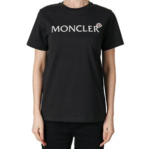 몽클레어 26SS 여성 로고 반팔티 블랙 성인사이즈 8C00010 89AFV 999 12-14Y