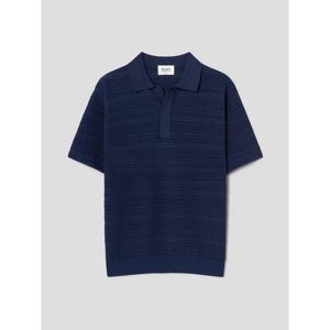 [갤럭시 라이프스타일] 조직감 오픈 카라넥 스웨터  블루 (GC6351M01P)