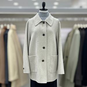 [나이스클랍]싱글 버튼 미디 기장 핸드메이드 코트(A254PWC907)_