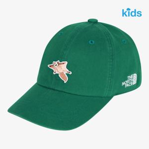 노스페이스 키즈 모자 NE3CS00T 그린 로고 볼 캡 와펜
