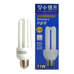 주광색 장수 전구색 삼파장 형광등 삼파장전구11W