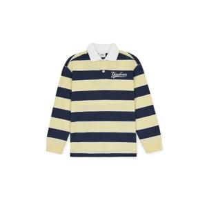 MLB키즈긴팔티 TQK 7APQV0151-50YEL 바시티 스트라이프 럭비 셔츠 뉴욕양키스